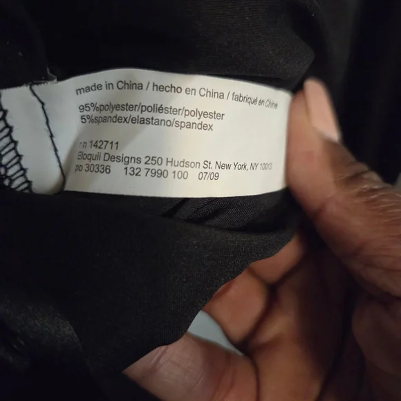 ELOQUII Black Satin Long Sleeve Jumpsuit Plus Size 14 - Picture 8 of 8